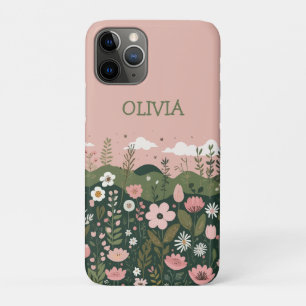 Cute Cartoon Wildflowers Floral Personalised  iPhone 11 Pro Case