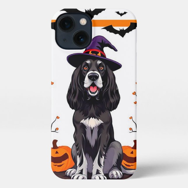 🐾 Cute Cartoon Witch Pup Whimsical Halloween 🎃✨ iPhone Case (Back)