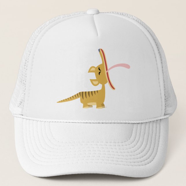 Cute Cartoon Yawning Thylacine Hat (Front)