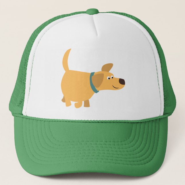 Cute Cartoon Yellow Labrador Hat (Front)