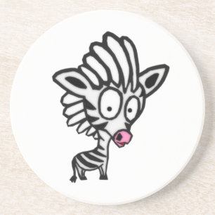 Cute Cartoon Zebra Coaster
