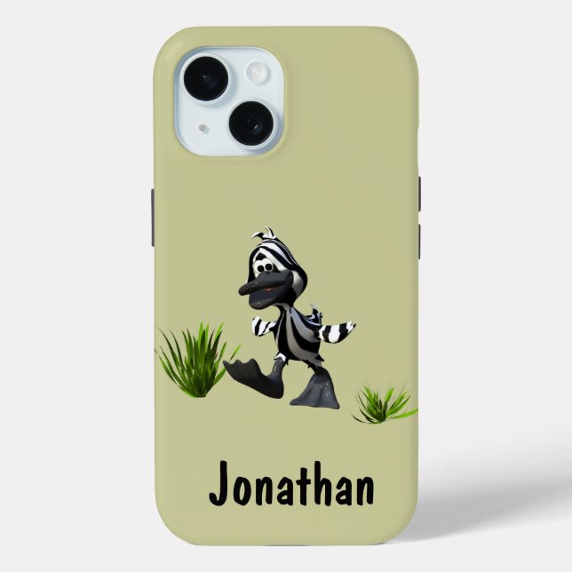 Cute Cartoon Zebra Duck Case-Mate iPhone Case (Back)