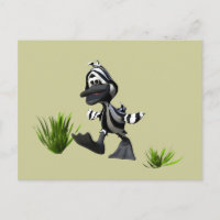 Cute Cartoon Zebra Duck