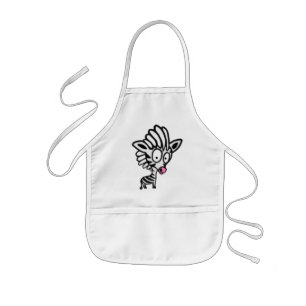 Cute Cartoon Zebra Kids Apron
