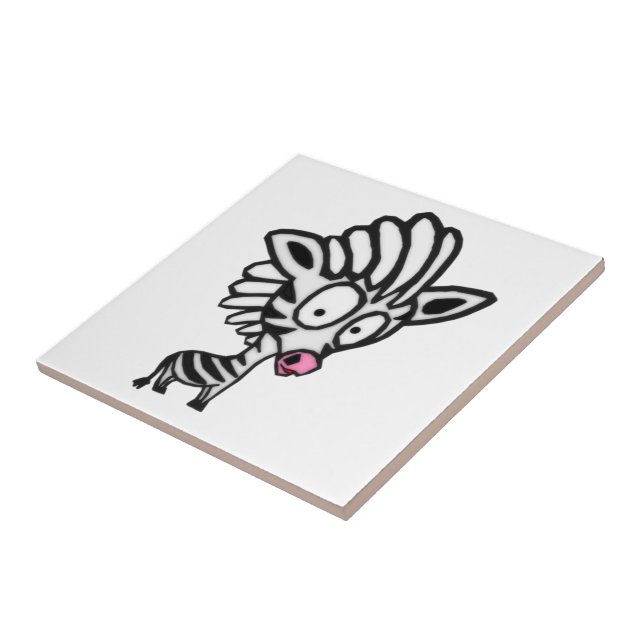 Cute Cartoon Zebra Tile (Side)