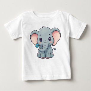 Cute cartoonish baby elephant design baby T-Shirt
