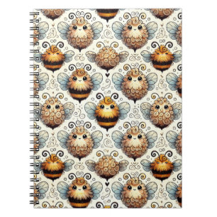 Cute, cartoonish bee notebook