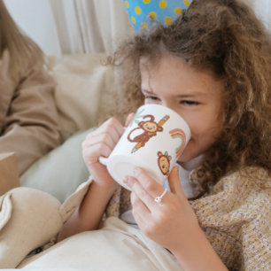 Cute Cartoonish Monkey Boho colors Coffee Mug