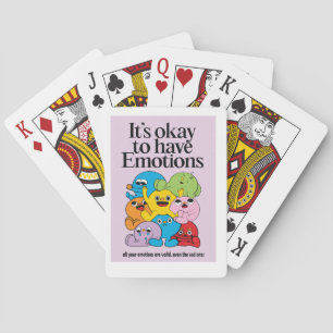 cute cartoons with decent face and emotions playing cards