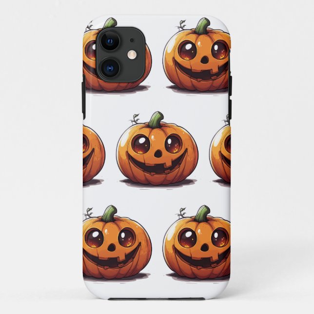 Cute carved Halloween pumpkin cartoon design Case-Mate iPhone Case (Back)