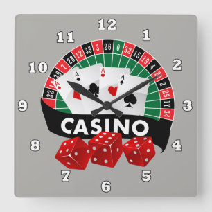 Cute Casino gameroom decor clock