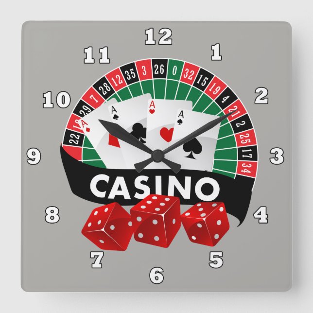 Cute Casino gameroom decor clock (Front)