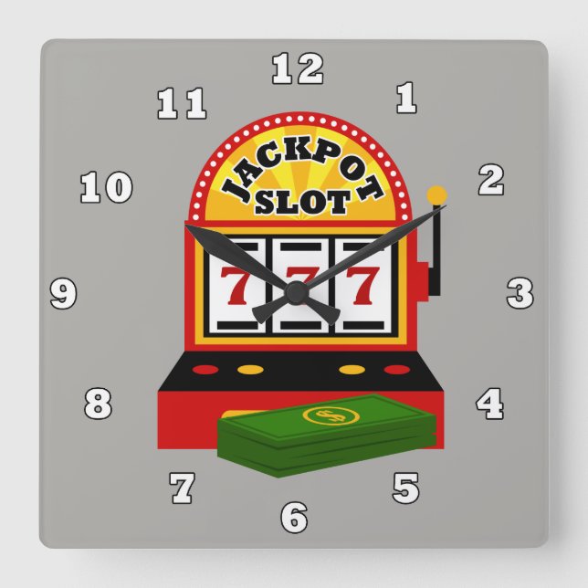 Cute Casino machine Gambling decor clock (Front)