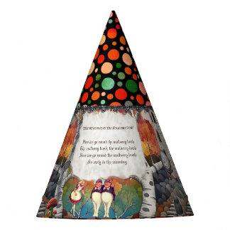 Cute Castle Alice Lewis Carroll Dots Party Hat
