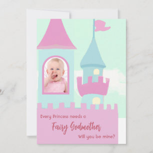 Cute Castle Every Princess Needs a Fairy Godmother Invitation