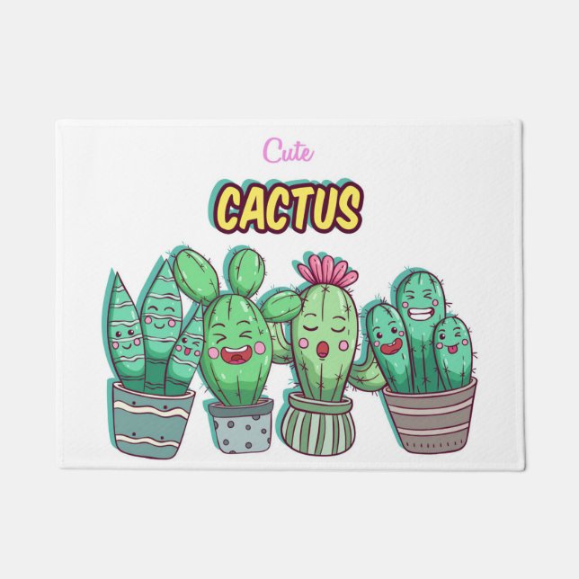 Cute Castus Family Doormat (Front)