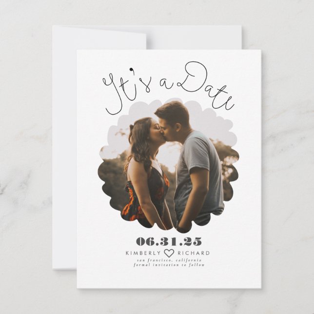 Cute Casual Simple Save the Date Photo (Front)
