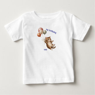 Cute Cat 1st Birthday T-Shirt