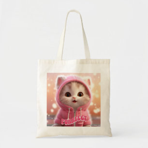 Cute Cat 2 Photos Purrfect Cat Mum Tote Bag