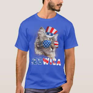 Cute Cat 4th of July Meowica Merica Men USA Americ T-Shirt