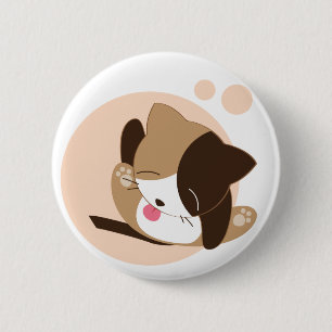 Cute Cat 6 Cm Round Badge
