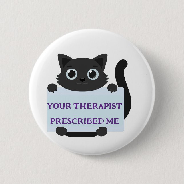 Cute Cat  6 Cm Round Badge (Front)