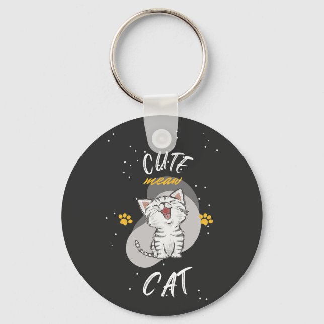 CUTE CAT Acrylic Keychain (Front)