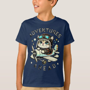 Cute Cat Adventure – For little dreamers T-Shirt