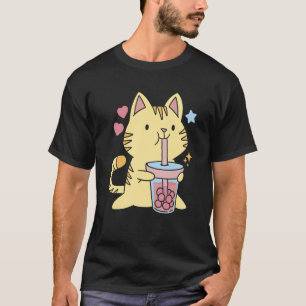 Cute Cat And Boba T-Shirt