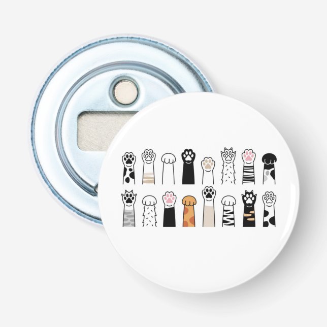 cute cat and dog paws bottle opener (Front)
