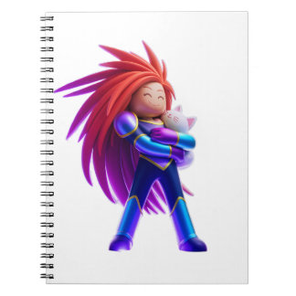 Cute cat and female Roblox Notebook