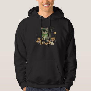 Cute Cat and Gold Coins St Patrick s Day Cat Hoodie