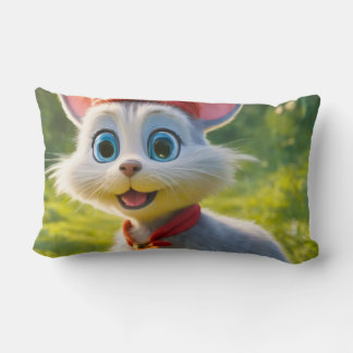 Cute Cat And Rat Lumbar Cushion