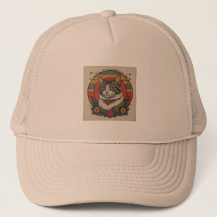 cute cat art design cats lovers design buy now trucker hat