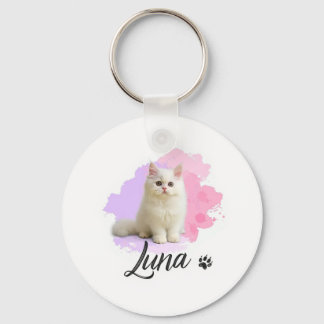 Cute Cat Artwork Kaychain – Luna Key Ring