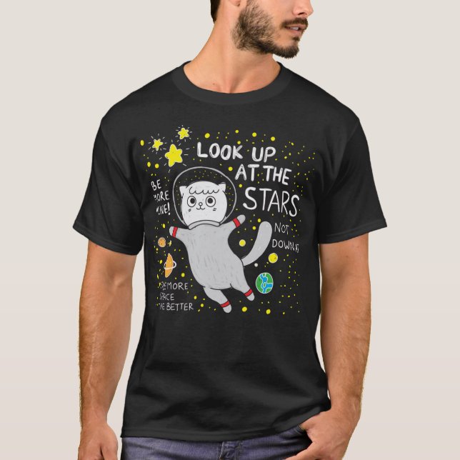 Cute cat astronaut T-Shirt (Front)