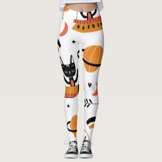 Cute Cat Astronauts: Kids Vintage Design. Leggings