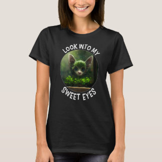 cute cat at window look into my sweet eyes T-Shirt
