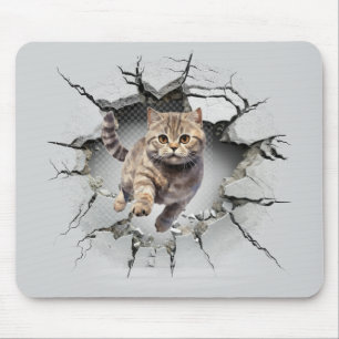 Cute cat background mouse pad