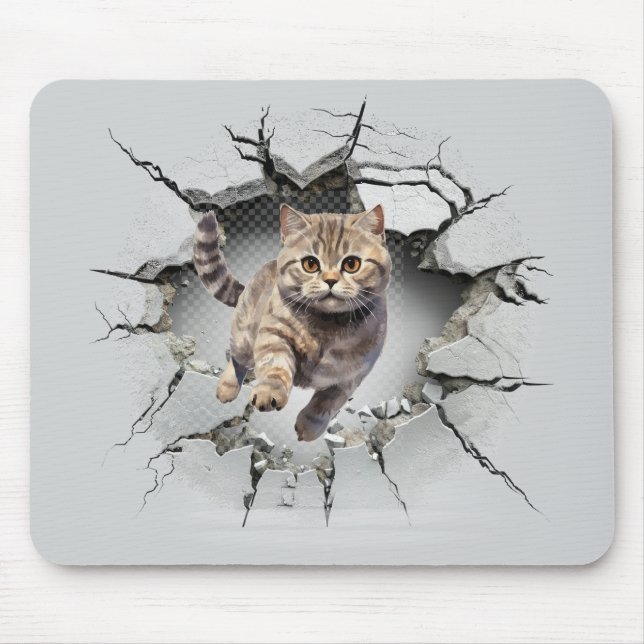 Cute cat background mouse pad (Front)