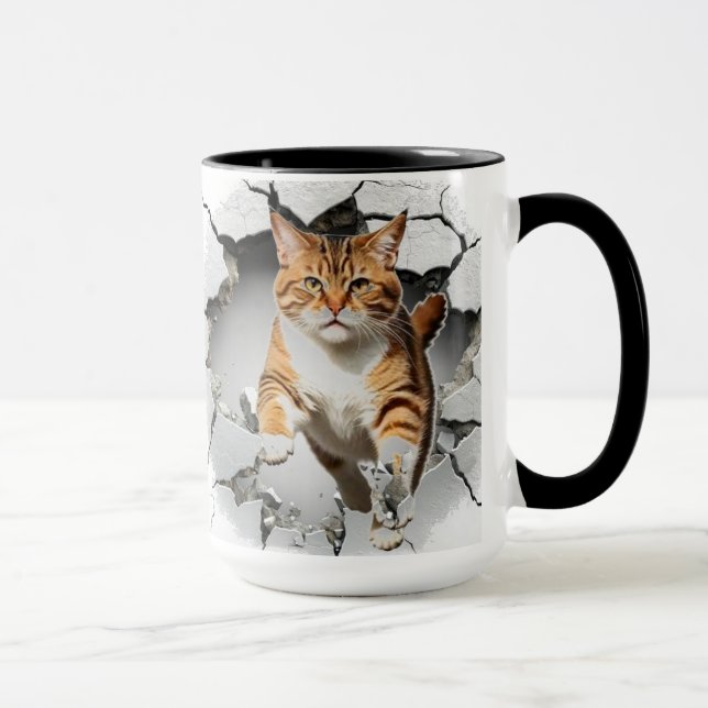 Cute cat background mug (Right)