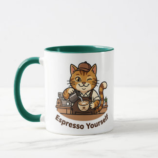 Cute Cat Barista Mug
