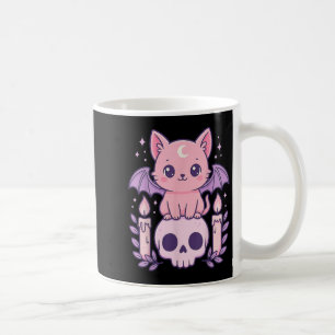 Cute Cat Bat Skull Pastel Goth Gifts Men Women Boy Coffee Mug