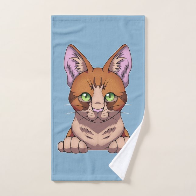 Cute Cat Bath Towel Set (Hand Towel)