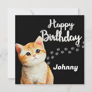 Cute Cat Birthday Card