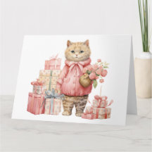 Cute Cat Birthday Card