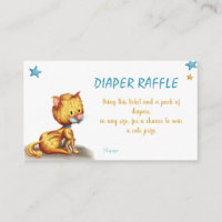 Cute Cat Blue Diaper Raffle