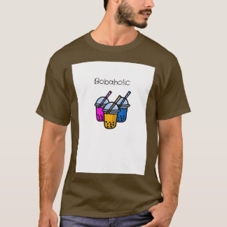cute cat bobaholic 1 T-Shirt