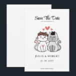 Cute Cat Bride And Groom Wedding  Save The Date<br><div class="desc">The Cute Cat Bride And Groom Wedding Save the Date is a charming way to announce your special day. Featuring adorable cat illustrations,  these cards are perfect for cat-loving couples. Made with high-quality materials,  these save the dates will surely leave a lasting impression on your guests.</div>