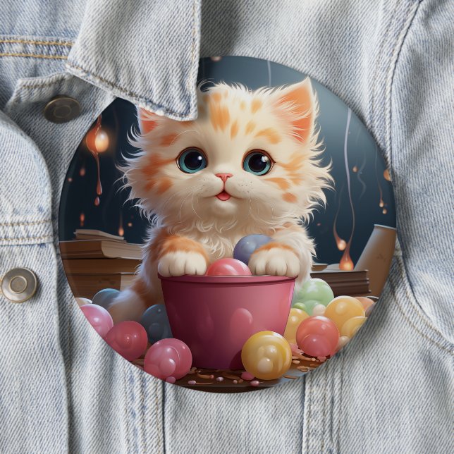 Cute cat button (In Situ)